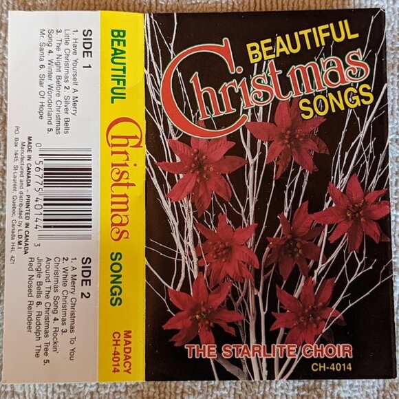 Vintage Audio Cassette Tape–The Starlite Choir-Beautiful Christmas Songs–c 1980s - Picture 7 of 8